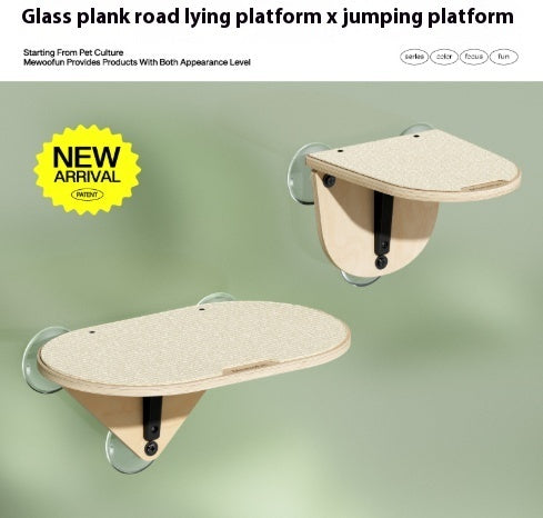 Glass Wall Stand For Cats