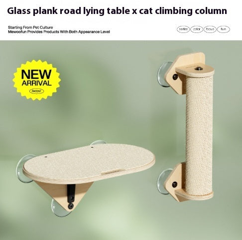 Glass Wall Stand For Cats