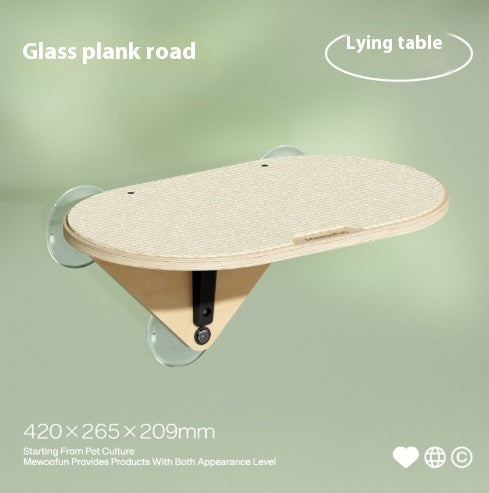 Glass Wall Stand For Cats