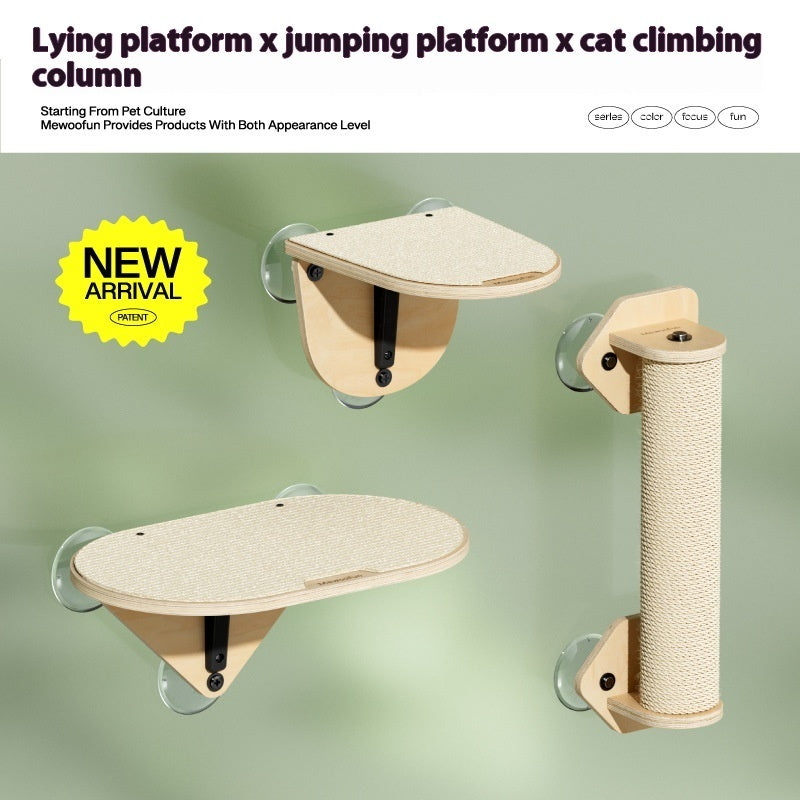 Glass Wall Stand For Cats