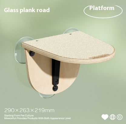 Glass Wall Stand For Cats