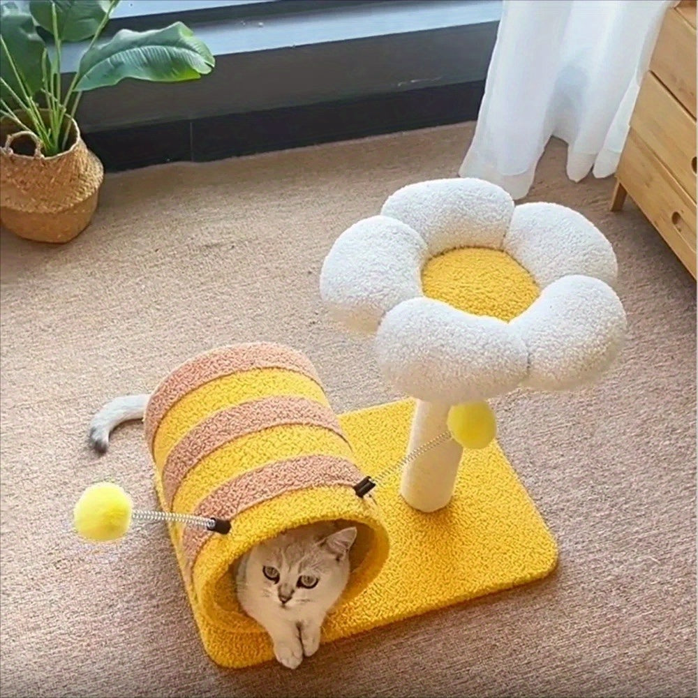 Bee Cat Climbing Frame With Tunnel